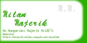 milan majerik business card